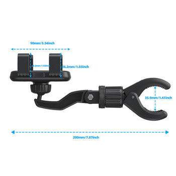 Държач за телефон за кола Огледало за обратно виждане Скоба за окачване на седалка Многофункционален въртящ се на 360 градуса автоматичен държач за мобилен телефон за кола