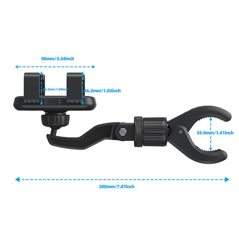 Držač za telefon u automobilu, retrovizor, sjedalo, držač za kopču, višenamjenski, rotirajući za 360 stupnjeva, automatski držač za mobitel za automobil