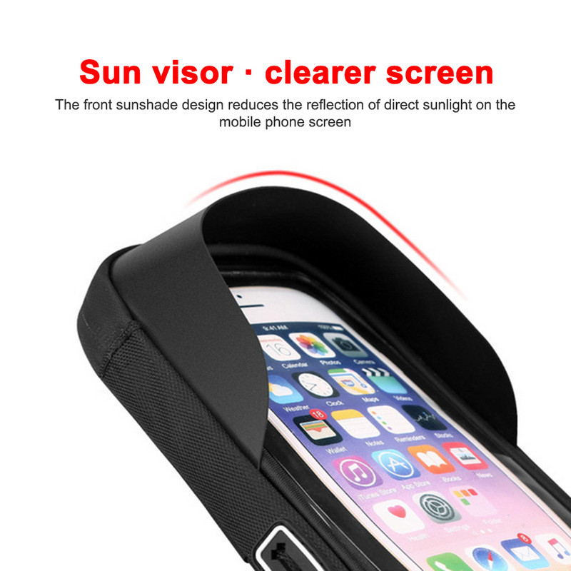 6,4 inča Torba za bicikl, zaslon osjetljiv na dodir, Držač za telefon, torbe, vodootporna, podesiva torba za upravljač, torba za motocikl, suncobran, stalak za telefon