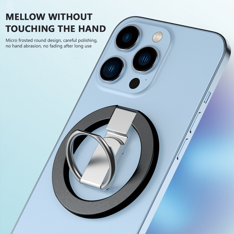 Mágneses fém ujjgyűrűtartó univerzális 360°-ban forgatható mobiltelefon-állvány markolattartó iPhone Series Xiaomihoz