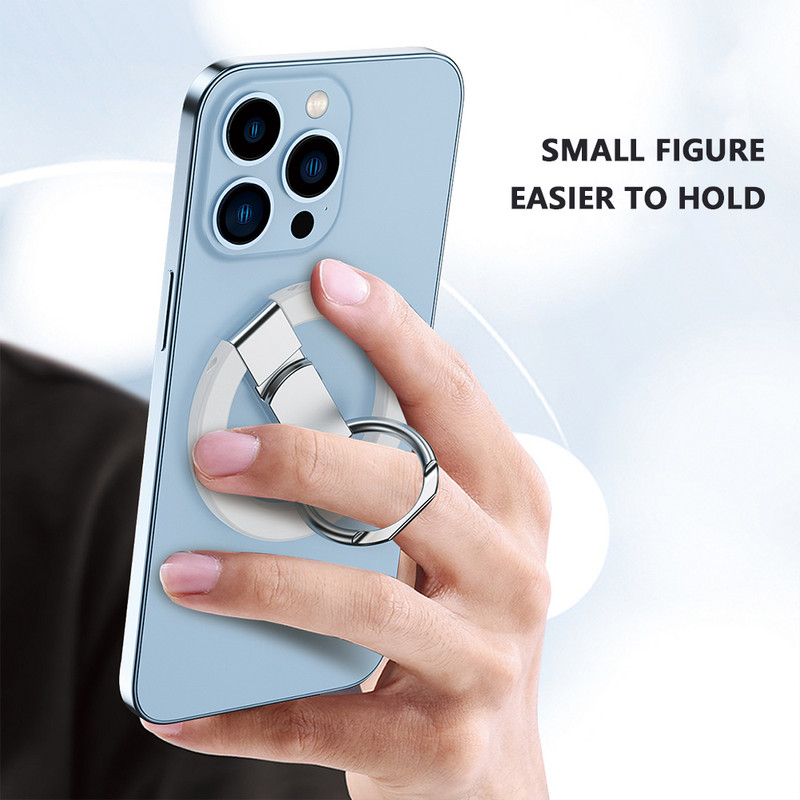 Mágneses fém ujjgyűrűtartó univerzális 360°-ban forgatható mobiltelefon-állvány markolattartó iPhone Series Xiaomihoz