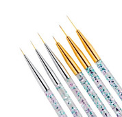 3db körömrajzoló toll,3db 7/9/11mm-es körömdíszítő ecsetfestés rajzvonal Pen Liner vékony ecset körömfestéshez ecset, bélés ecset