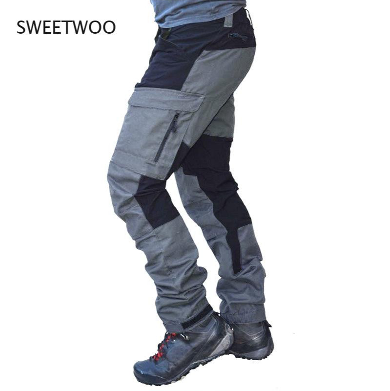 Patchwork ležerne hlače Muške kargo hlače s više džepova Muške hlače Taktičke hlače Biciklizam Penjanje Planinska ulična odjeća