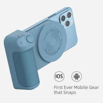 Магнитна скоба за селфи снимки Държач за държач на фотоапарат Тип-C Зареждане Bluetooth-съвместимо за Huawei iPhone14 Безжично зарядно устройство