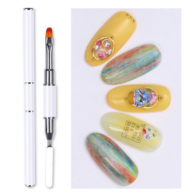 Nail Art színes nyélmintás festő ecset akril UV gél hosszabbító bevonat rajztoll DIY manikűr eszköz körömkefe