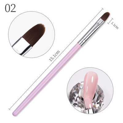 Nail Art színes nyélmintás festő ecset akril UV gél hosszabbító bevonat rajztoll DIY manikűr eszköz körömkefe