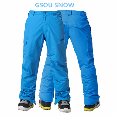 Gsou Snow Brand Ски панталони за мъже Сноуборд панталони Зимни водоустойчиви планински ски Спорт Ветроустойчиви спортове на открито Скиори на сняг