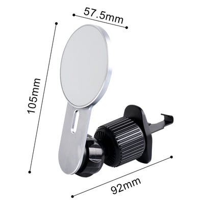 Univerzalna kopča za ventilacijski otvor za automobil Rotirajući za 360 Podesivi magnetski držač za telefon Kuka za odvod zraka GPS nosač za mobilni telefon za iPhone 14 13