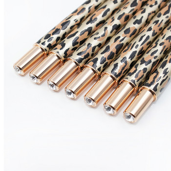 Акрилни френски райета Леопардов принт Nail Art Liner Brush Set 3D Tips Маникюр Изключително тънка линия Рисуване Писалка Инструменти