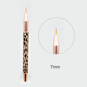 Акрилни френски райета Леопардов принт Nail Art Liner Brush Set 3D Tips Маникюр Изключително тънка линия Рисуване Писалка Инструменти