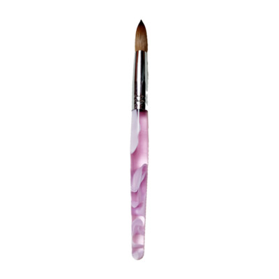 1 db Kolinsky Sable Red Wood Nail Art akril ecset kerek 10#12#14#16#18#20#22#24 UV gél Carving Pen Folyadékok Púderes manikűr tippek