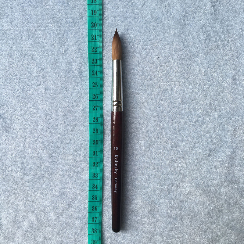 1 db Kolinsky Sable Red Wood Nail Art akril ecset kerek 10#12#14#16#18#20#22#24 UV gél Carving Pen Folyadékok Púderes manikűr tippek