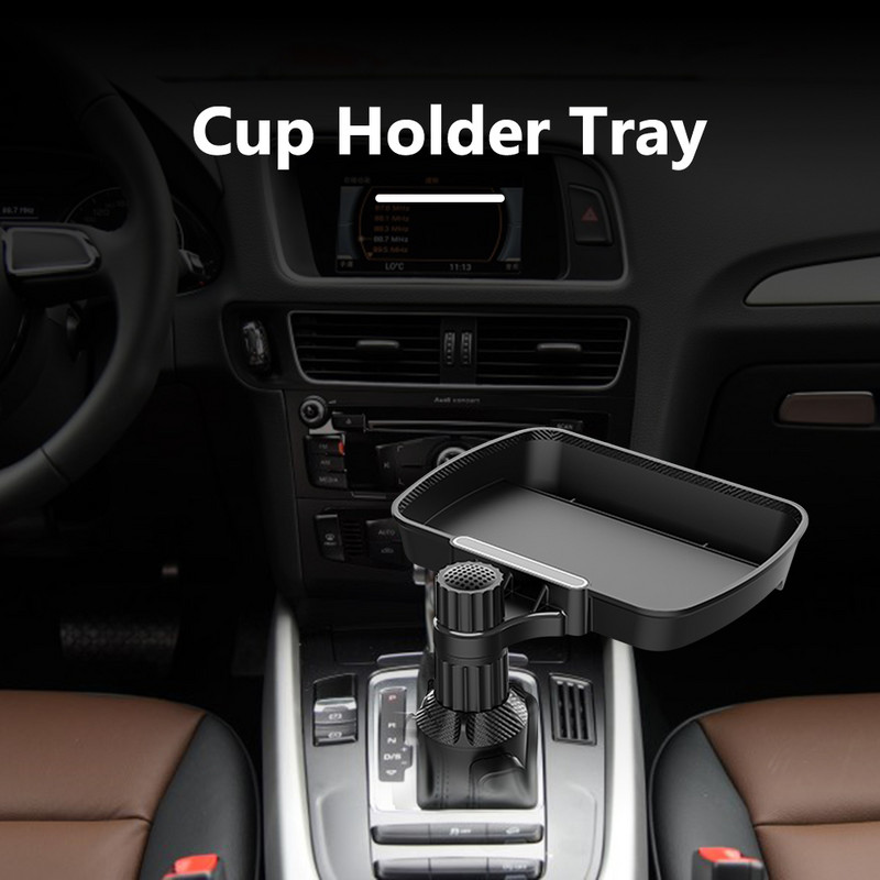 Automašīnas paplātes galda dzērienu turētājs 360, rotējošs mobilā tālruņa turētāja stiprinājums, regulējams automašīnas pārtikas paplātes krūzes turētājs, pārnēsājami automašīnu piederumi