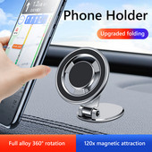 Automobilski magnetski držač za telefon 360° rotirajući sklopivi držač za kontrolnu ploču automobila Stalak za držač mobitela GPS podrška za iPhone 14 13 12 Pro