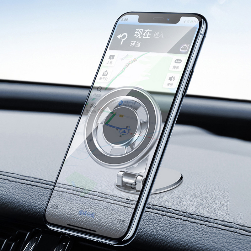 Automobilski magnetski držač za telefon 360° rotirajući sklopivi držač za kontrolnu ploču automobila Stalak za držač mobitela GPS podrška za iPhone 14 13 12 Pro