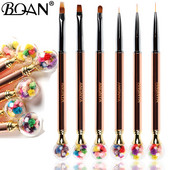 BQAN 1db Rose Gold Flower Golyós körömkefe gél ecset manikűrhöz akril UV gél hosszabbító toll festő ecset