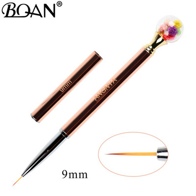 BQAN 1db Rose Gold Flower Golyós körömkefe gél ecset manikűrhöz akril UV gél hosszabbító toll festő ecset