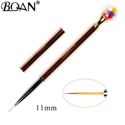 BQAN 1db Rose Gold Flower Golyós körömkefe gél ecset manikűrhöz akril UV gél hosszabbító toll festő ecset
