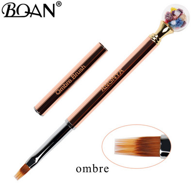 BQAN 1db Rose Gold Flower Golyós körömkefe gél ecset manikűrhöz akril UV gél hosszabbító toll festő ecset