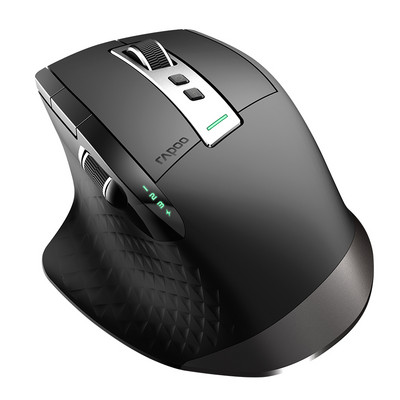 Rapoo MT750W įkraunama kelių režimų belaidė pelė Lengvai perjunkite tarp „Bluetooth“ ir 2.4G iki 4 įrenginių, skirtų asmeniniam kompiuteriui ir „Mac“