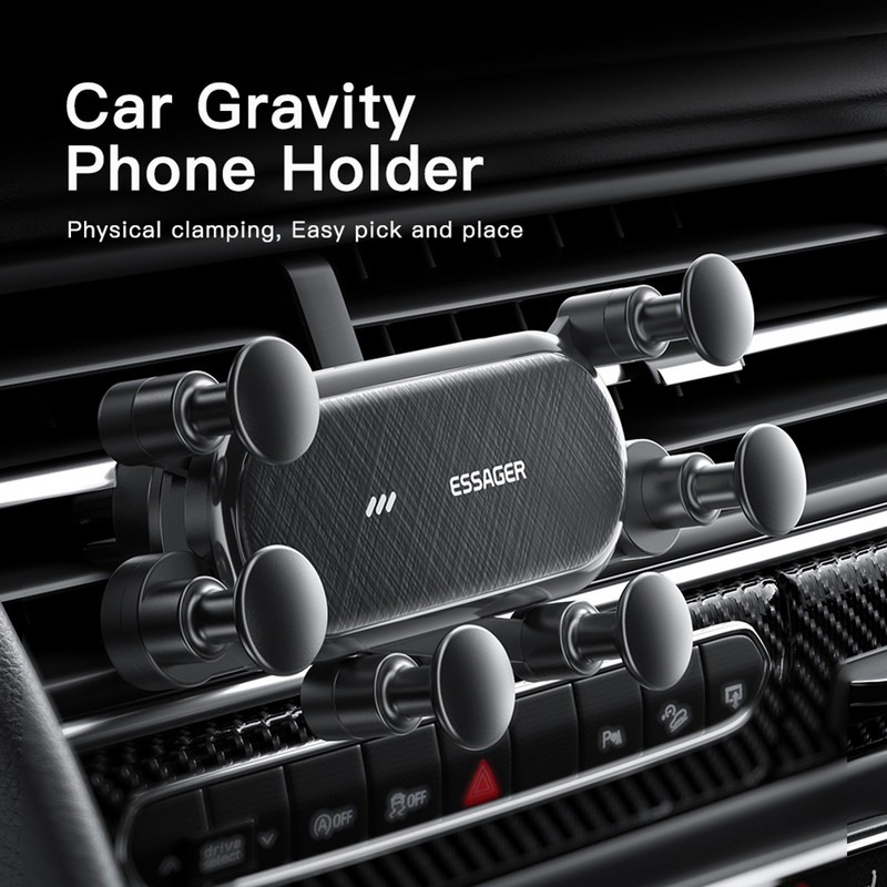 Gravity autós telefontartó légszellőző klip tartó 360 állítható mobiltelefon tartó GPS támogatás iPhone 14 13 12 Pro készülékhez