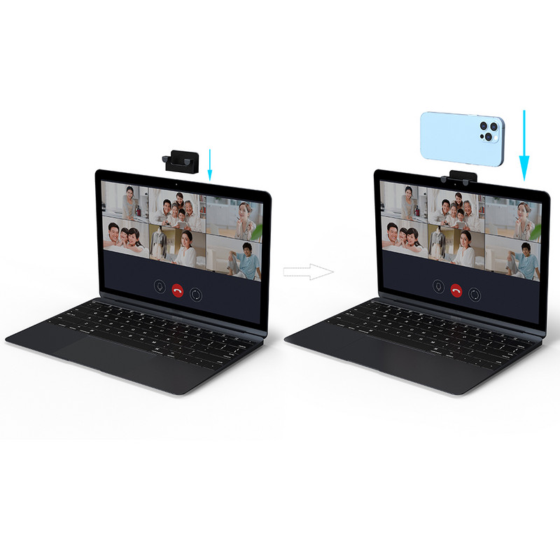 Držiak mobilného telefónu pre MacBook, držiak kamery Continuity, držiak telefónu, stolný držiak, odnímateľný pre MacOS Ventura/iPhone 14 13 12