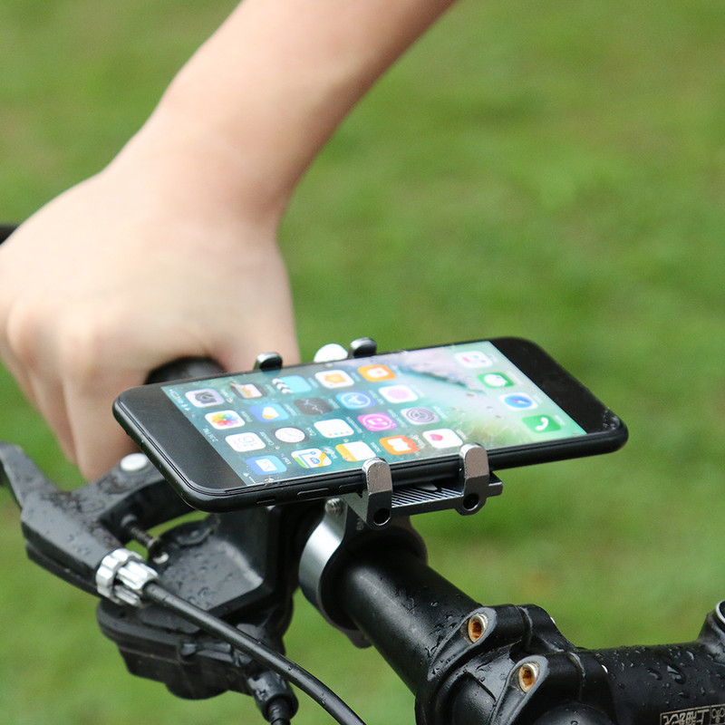 Nosač za telefon za bicikl, aluminijska legura, protuklizni nosač, GPS kopča, univerzalni stalak za telefon za bicikl za mobitel, motocikl, skuter