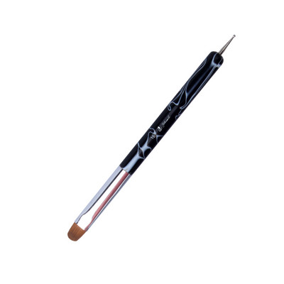 Eval Dual Head Nail Dotting Brush Kolinsky Hair Nair Art Brush Acrylic Liner Flower Brush UV Gel Manicure Painting