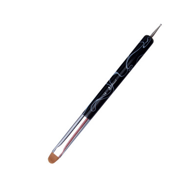 Eval Dual Head Nail Dotting Brush Kolinsky Hair Nair Art Brush Acrylic Liner Flower Brush UV Gel Manicure Painting