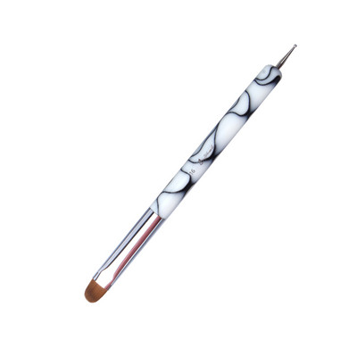 Eval Dual Head Nail Dotting Brush Kolinsky Hair Nair Art Brush Acrylic Liner Flower Brush UV Gel Manicure Painting