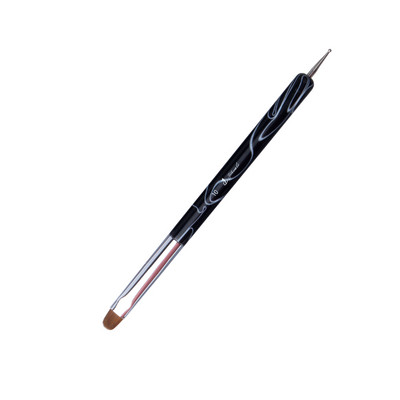 Eval Dual Head Nail Dotting Brush Kolinsky Hair Nair Art Brush Acrylic Liner Flower Brush UV Gel Manicure Painting