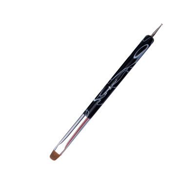 Eval Dual Head Nail Dotting Brush Kolinsky Hair Nair Art Brush Acrylic Liner Flower Brush UV Gel Manicure Painting