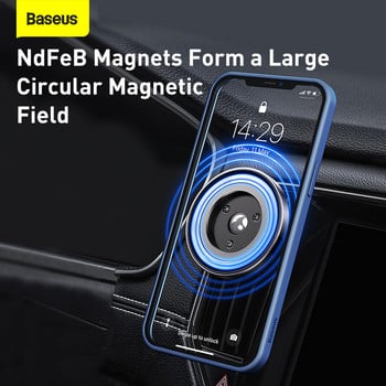 Baseus Magnetic Car Phone Holder Air Vent Universal за iPhone 12 13 Pro Смартфон Автомобилна стойка за телефон Поддръжка Държач за монтаж на щипка