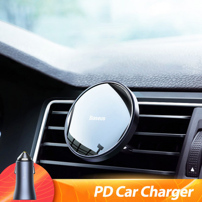 Baseus Magnetski držač za telefon u automobilu Univerzalni otvor za ventilaciju za iPhone 12 13 Pro Smartphone Stalak za telefon u automobilu Podrška Držač za kopču