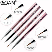 BQAN Népszerű Nail Tools #0#00#000#0000 4db/szett Kiárusítás Pure Kolinsky Sable Brush Nail Art Liner Brush Paint Brush 100% Kolinsky