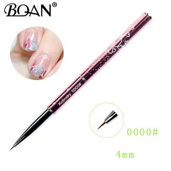 BQAN Популярни инструменти за нокти #0#00#000#0000 4 бр./компл. Разпродажба Чиста четка за самур от Kolinsky Nail Art Liner Brush Четка за рисуване 100% Kolinsky