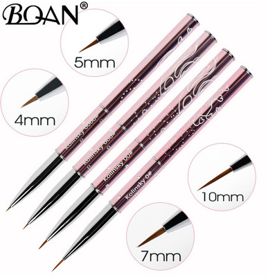 BQAN Népszerű Nail Tools #0#00#000#0000 4db/szett Kiárusítás Pure Kolinsky Sable Brush Nail Art Liner Brush Paint Brush 100% Kolinsky