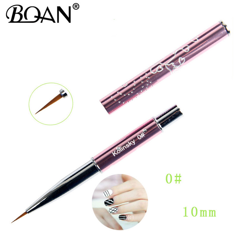 BQAN Népszerű Nail Tools #0#00#000#0000 4db/szett Kiárusítás Pure Kolinsky Sable Brush Nail Art Liner Brush Paint Brush 100% Kolinsky