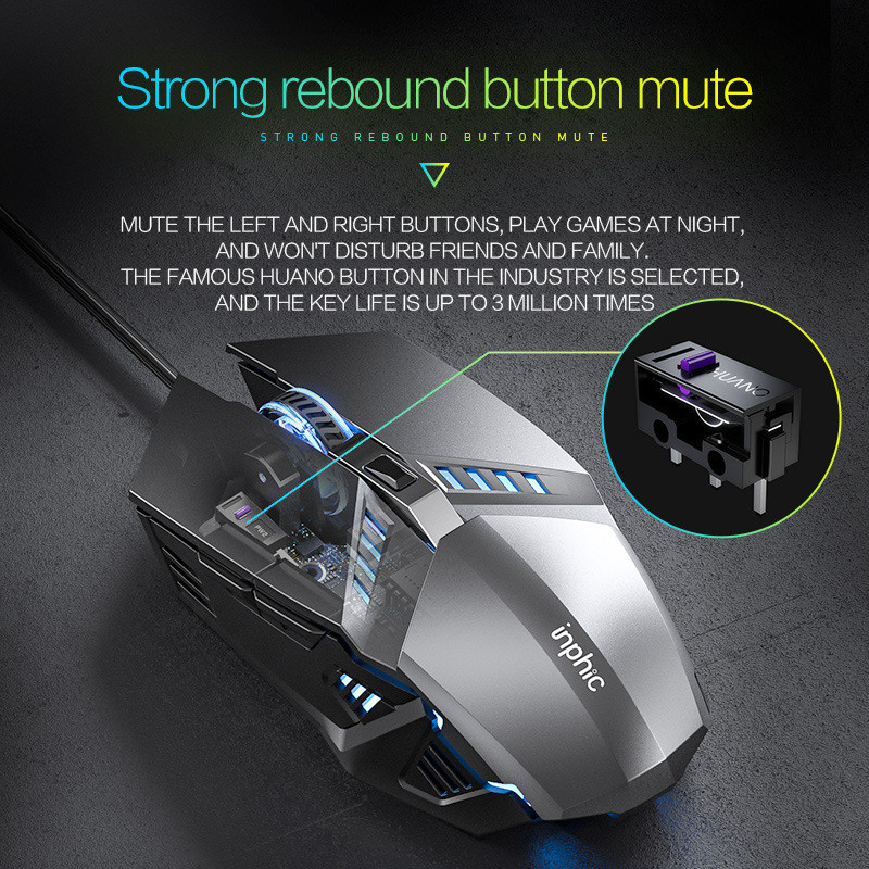 E-sportska igra Metalni manipulator miš Mute igre miš