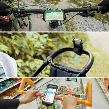 Στήριγμα κινητού τηλεφώνου σιλικόνης Βάση μοτοσικλέτας 360° Περιστρεφόμενη ιππασία Ποδηλασία Ποδήλατο Ποδήλατο Smart Phone Βάση υποστήριξης GPS