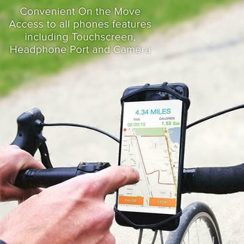 Силиконов държач за мобилен телефон Велосипед Стойка за мотоциклет Въртяща се на 360° Колоездене Велосипед Велосипед Поддържаща скоба за смарт телефон GPS