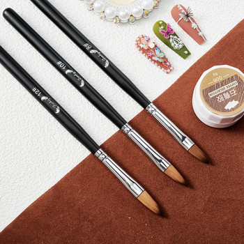 Комплект химикалки за гравиране на кристали от 3 бр. Многофункционален матиран черен прът Nail Art Crystal Pen For Stylist Manicure Brush Pen Kit Tool Tool