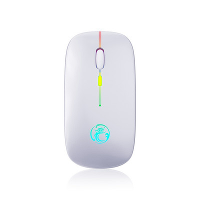 Mouse reîncărcabil cu LED ultra-subțire, lumini colorate, mini mouse wireless, mouse optic, ergonomic, pentru jocuri, mouse pentru computer