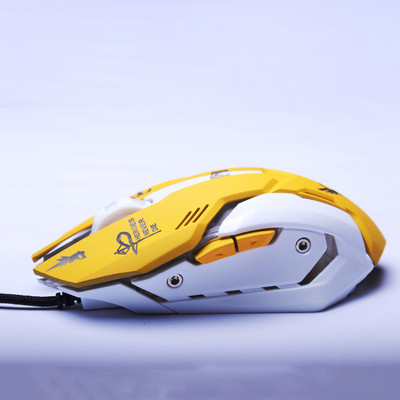 Геймърска мишка Mercy 2400 DPI, USB кабелна, 6-бутонна CF геймърска мишка за компютър, преносим компютър Overwatch