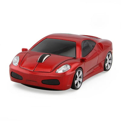 CHYI Car Shape vezeték nélküli számítógépes egér 2,4 GHz-es mini ergonómikus USB optikai mause aranyos 3d rajzfilm LED autós ajándék egerek PC laptophoz