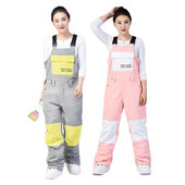 Zimske skijaške hlače Muško i žensko jednodijelno odijelo s pojasom Hlače za snowboarding Vodootporne toplinske skijaške hlače otporne na vjetar Snowboards