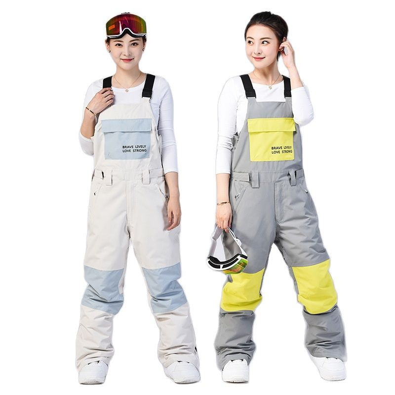 Zimske skijaške hlače Muško i žensko jednodijelno odijelo s pojasom Hlače za snowboarding Vodootporne toplinske skijaške hlače otporne na vjetar Snowboards