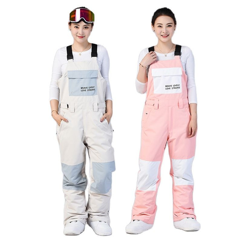 Zimske skijaške hlače Muško i žensko jednodijelno odijelo s pojasom Hlače za snowboarding Vodootporne toplinske skijaške hlače otporne na vjetar Snowboards