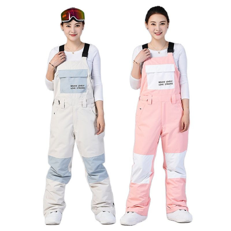 Zimske skijaške hlače Muško i žensko jednodijelno odijelo s pojasom Hlače za snowboarding Vodootporne toplinske skijaške hlače otporne na vjetar Snowboards