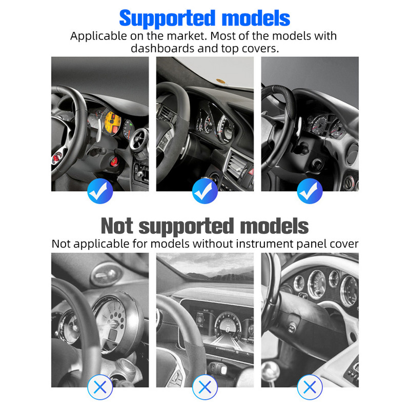 FONKEN Suport pentru telefon auto Suport universal pentru telefon în panoul de bord de navigare GPS pentru mașină Suport pentru telefon mobil pentru Xiaomi Redmi 9 Pro